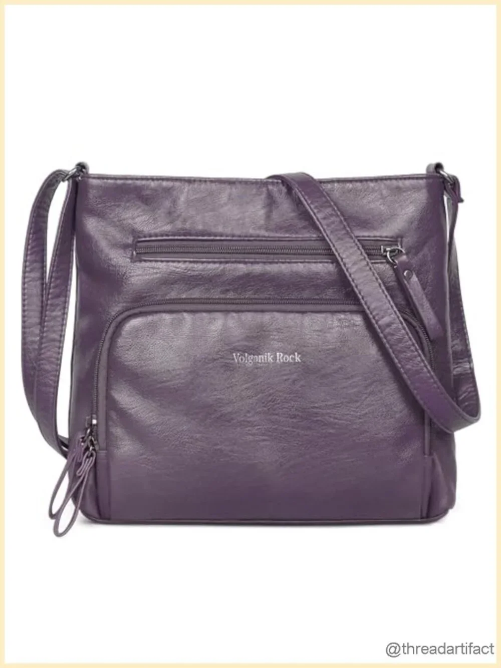 Soft Vegan Leather Crossbody Handbag Medium Lightweight Shoulder Purse Travel